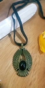 Phoenix leather choker